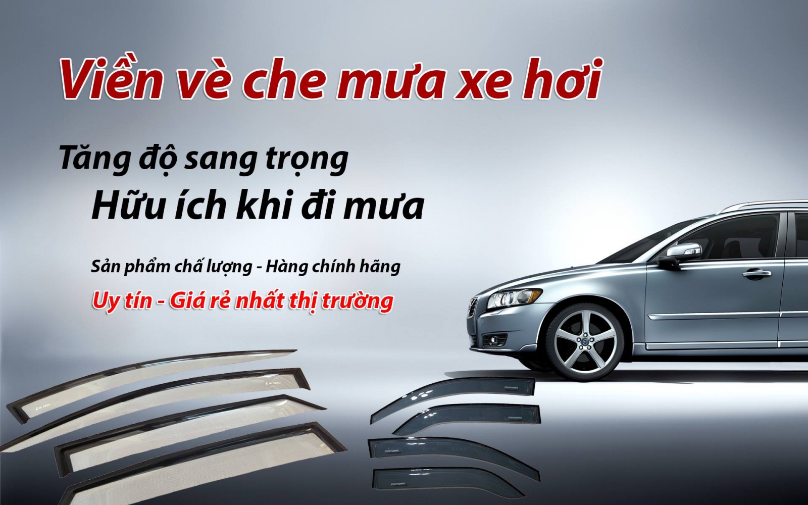 Chuyên phân phối các loại VÈ MƯA GIÁ NÓC XE giá tốt Hà Nội